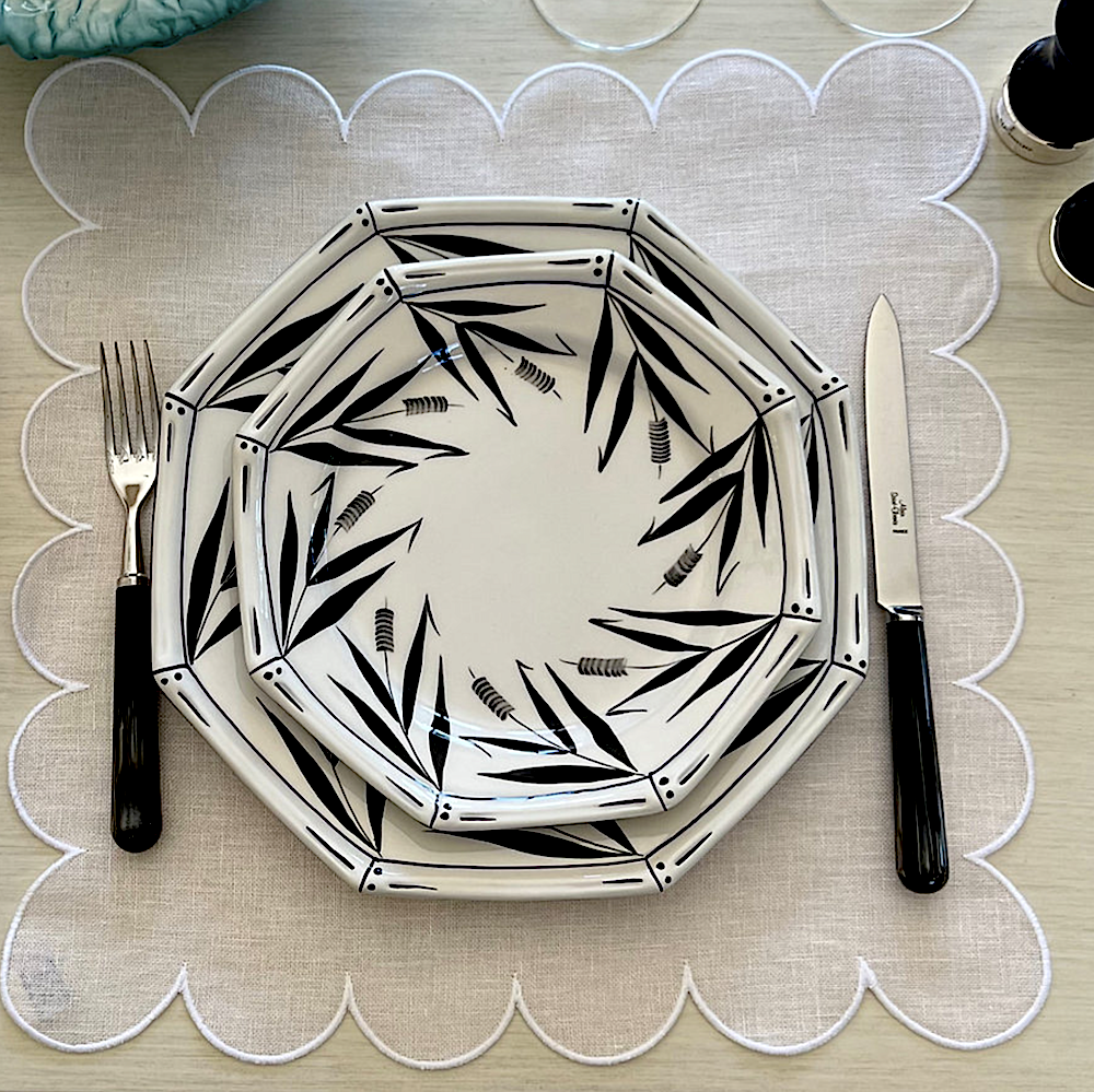Black Bambu Plates- Set of 2